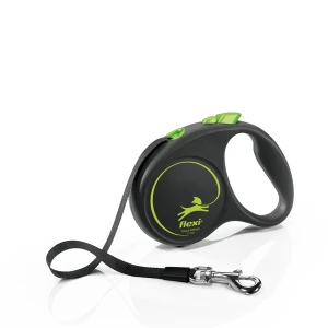 Flexi Black Design szalagos póráz Zöld S 5m/15kg